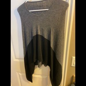 black & gray knitted shawl